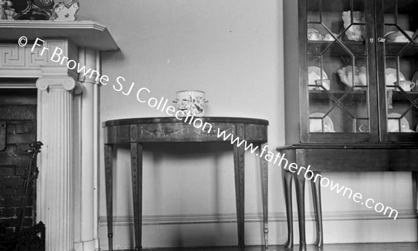 MOUNT CONGREVE  SHERATON TABLE IN DRAWING ROOM